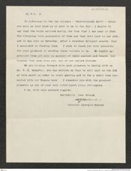 Nachlass Franz Steindachner, Brief von W. J. Holland an Franz Steindachner (20.02.1911), Inv.Nr. 235.06, Seite 3